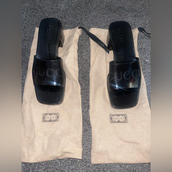 Gucci Rubber slide sandal Black  NOO SCAMMERS!! SCAMMERS WILL BE INVESTIGATED - Picture 6 of 9